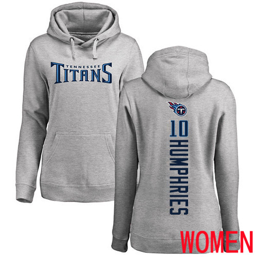 Tennessee Titans Ash Women Adam Humphries Backer NFL Football #10 Pullover Hoodie Sweatshirts